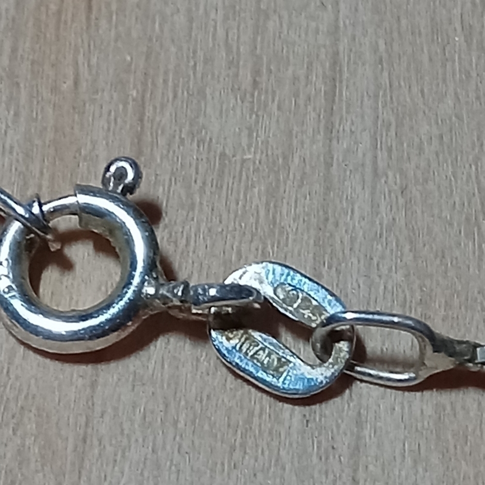 * Vintage zuni native american style crushed turq and sterling silver necklace - Picture 6 of 6